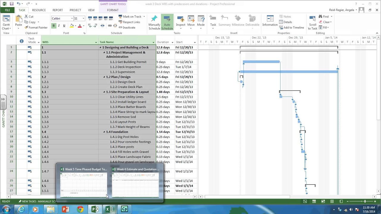 Creating a Time Phased Budget in Excel