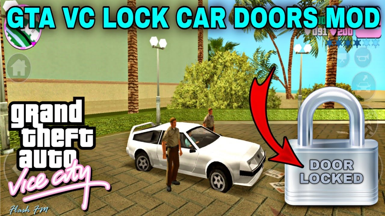 How to Lock Car doors in GTA Vice City android | GTA VC lock car doors mod for android | #GTAVC