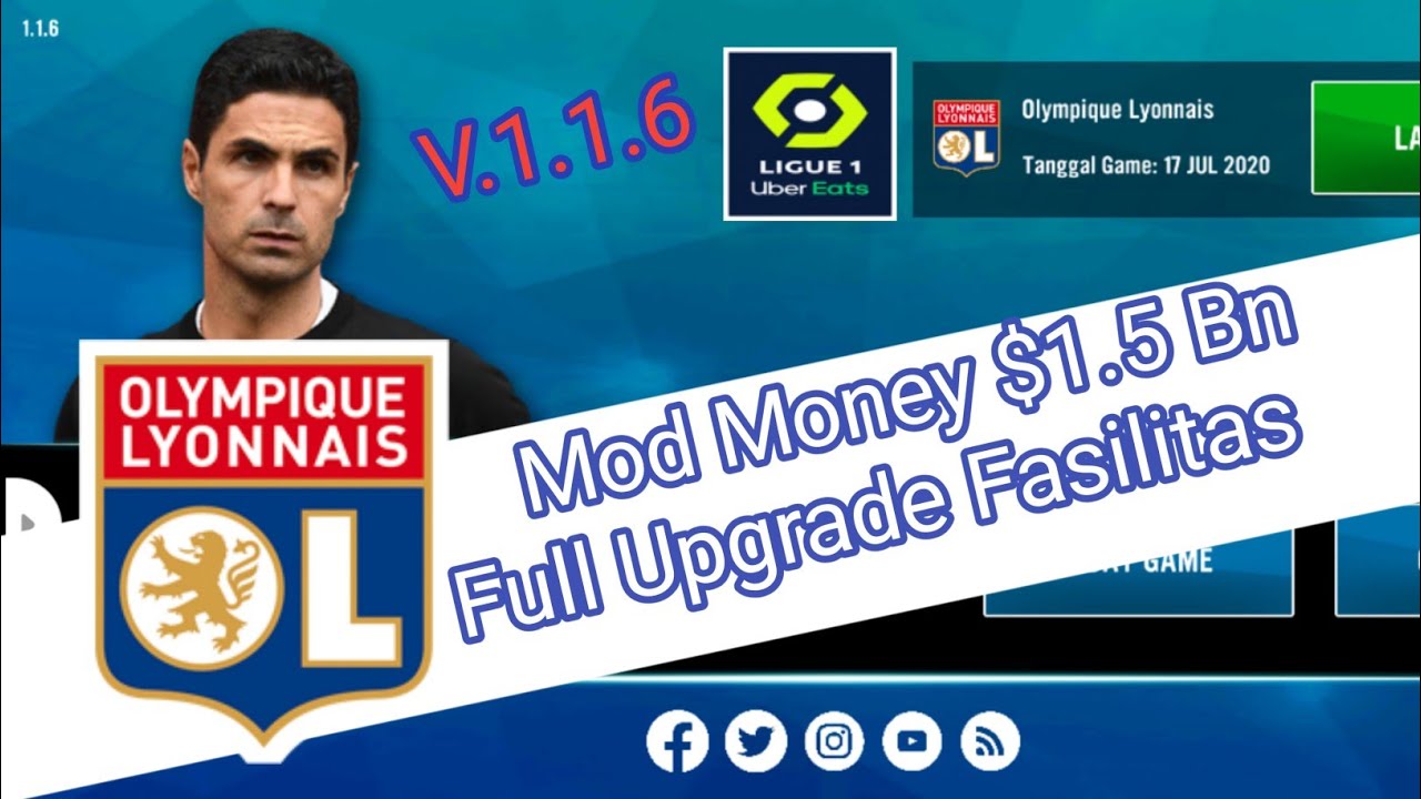 SOCCER MANAGER 21| Save Hack Mod Money & Full Upgrade Fasilitas( Olympique Lyonnais)