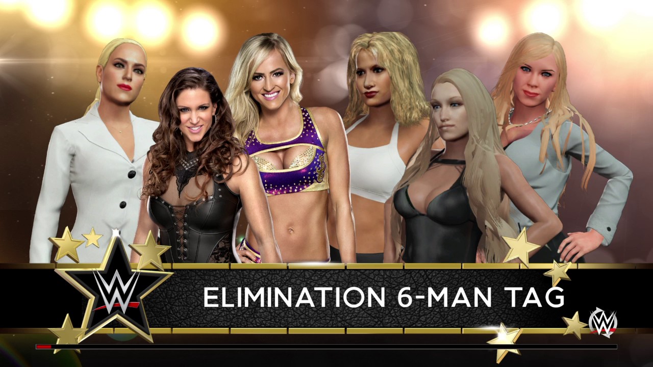 WWE 2K16 Custom Divas 6-Divas Elimination Tag Match