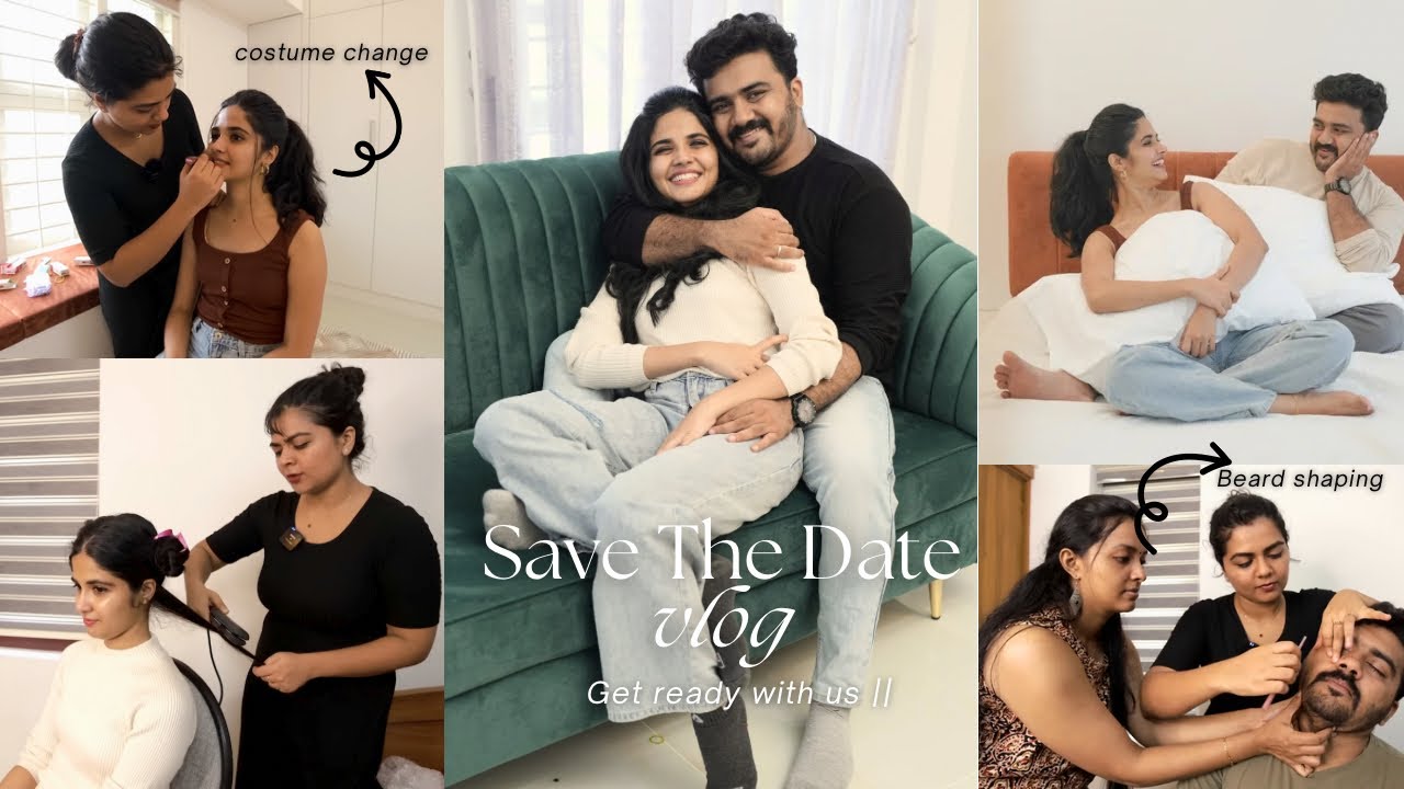Ep-2 ‘Save The Date’ shoot of unnjan & darsana✨|| Get ready with us || Meenu Lakshmi ♥️