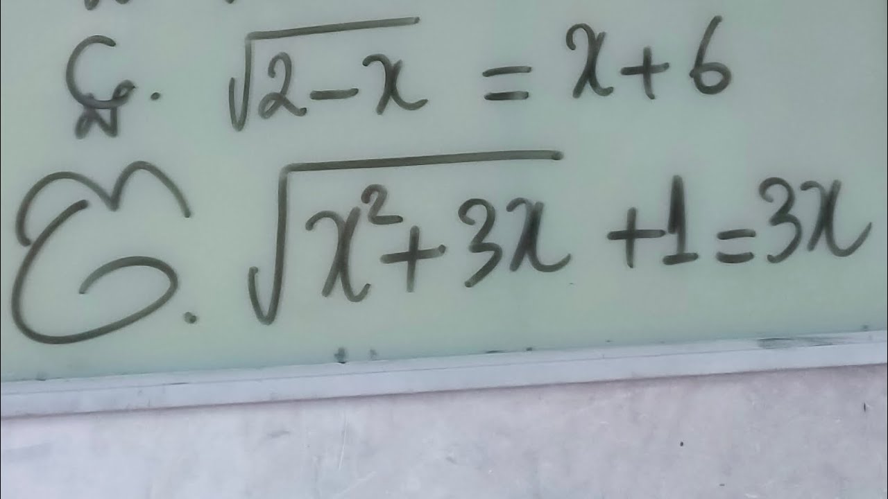 ថ្នាក់ទី១០ #V2  រៀនដោះស្រាយសមីការអសនិទាន លេខ1 ង&ច 