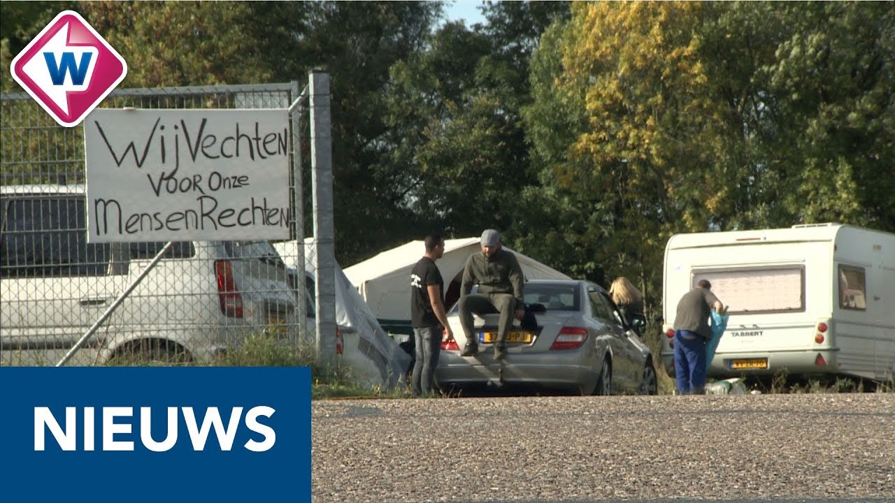Woonwagenbewoners worden gevraagd te vertrekken van bezet terrein - OMROEP WEST