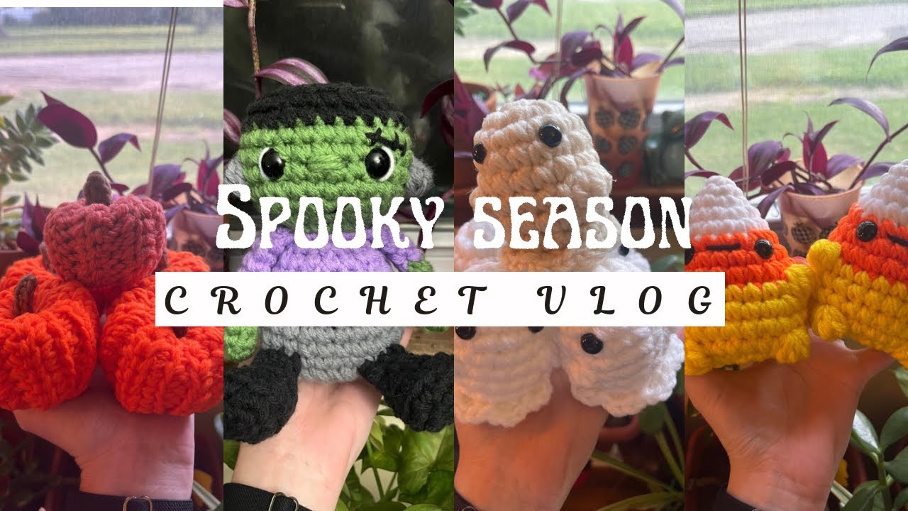 Spooky season crochet, crochet with me, weeklong spooky market prep 🧶🎃