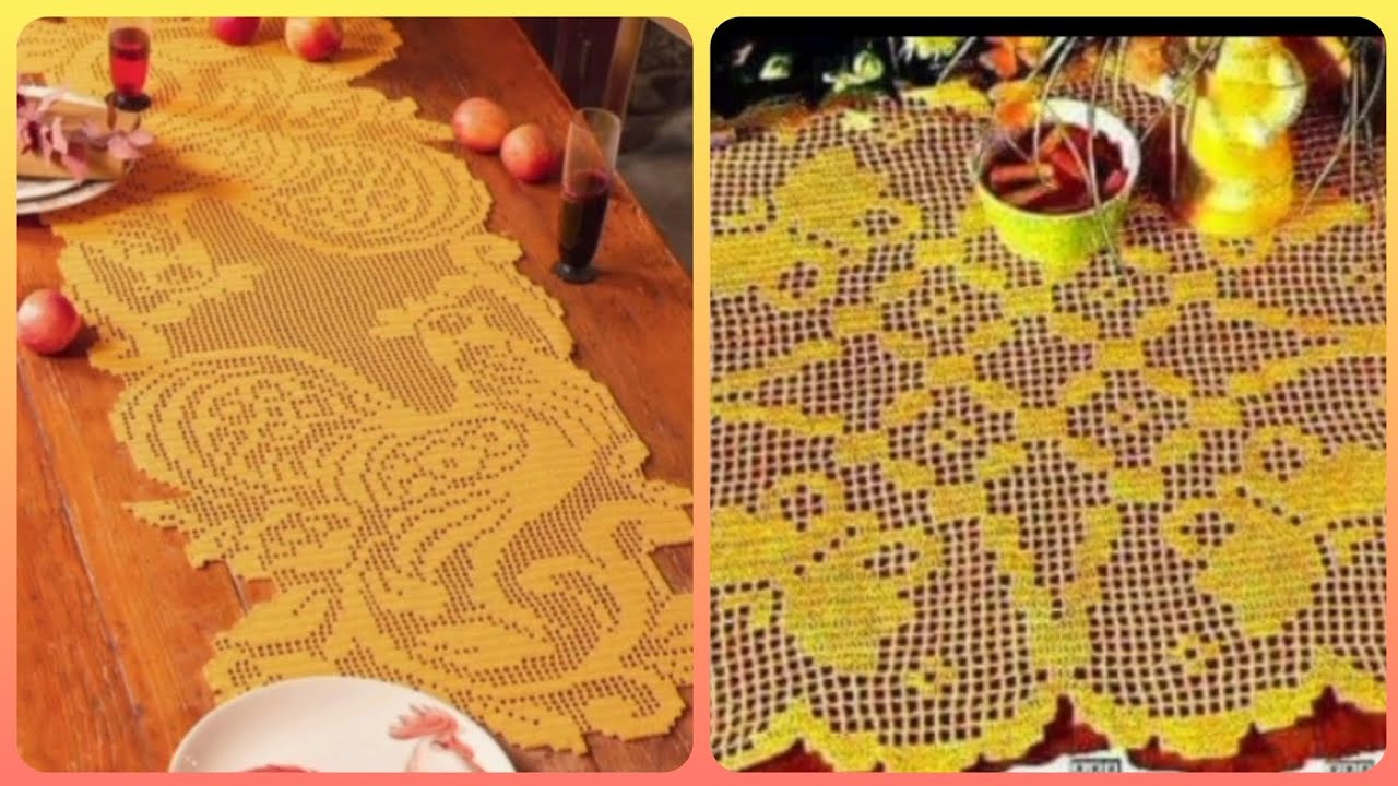 120 Amazing and Elegant yellow color table runner ideas #crochet #handmade #trending 