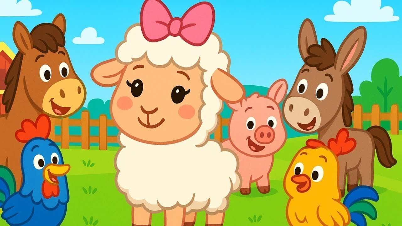🐑🌸 La Ovejita Peluda ¡Tan Suave y Feliz en la Granja! 🎶☀️las mejores Canciones Infantiles