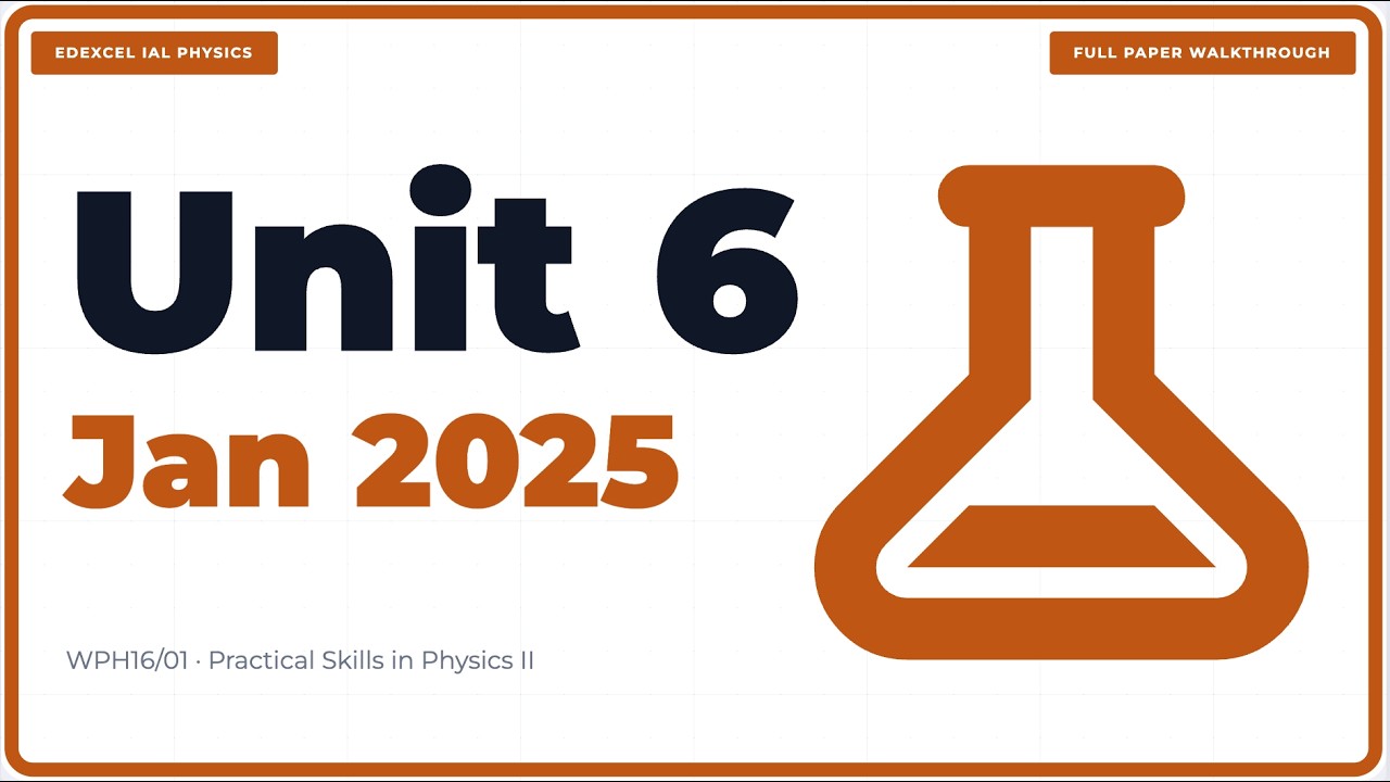 IAL Physics Unit 6 January 2025 Full Paper Worked Solutions Practical Skills II