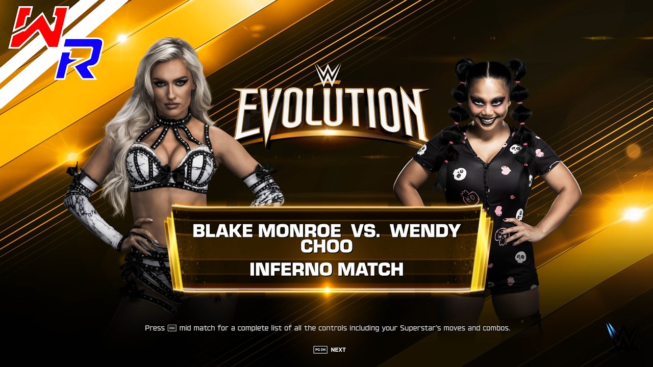 WWE 2K26 : Blake Monroe [Mariah May] VS Wendy Choo (Inferno Match) | WWE Evolution 2025