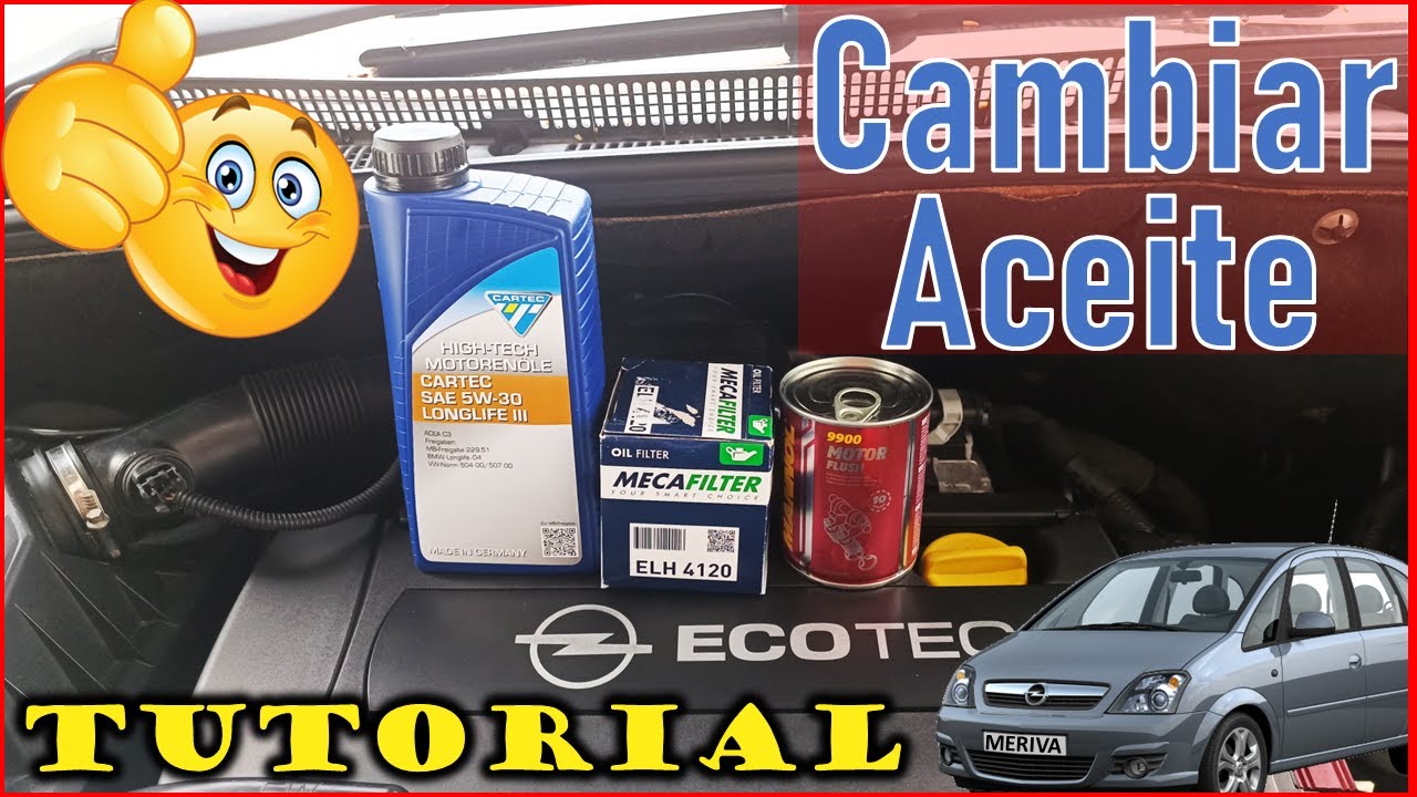 Cambio aceite motor - Meriva -  Opel / Chevrolet  / Vauxhall - Tutorial