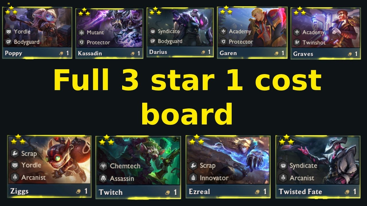 Full 3 star 1 cost board ! | TFT Set 6