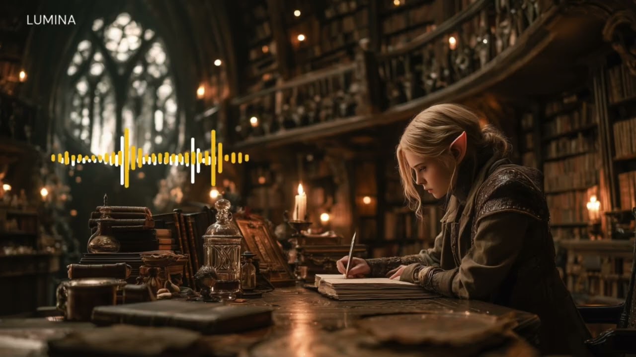 📚 LUMINA’S SCHOLAR’S STUDY 🧠 Beta Waves & Orchestral Score | Dark Academia Focus (2 Hours)