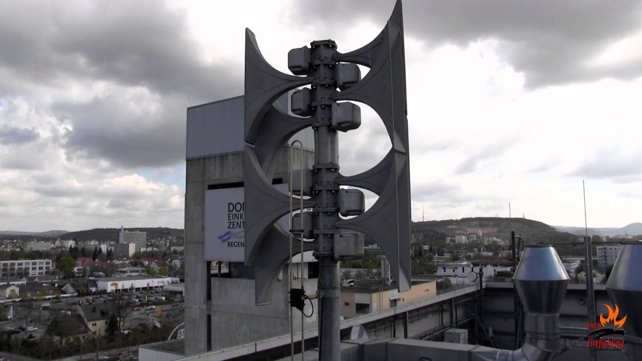 Sirenen-Probealarm Regensburg ECN 1200 Standort DEZ