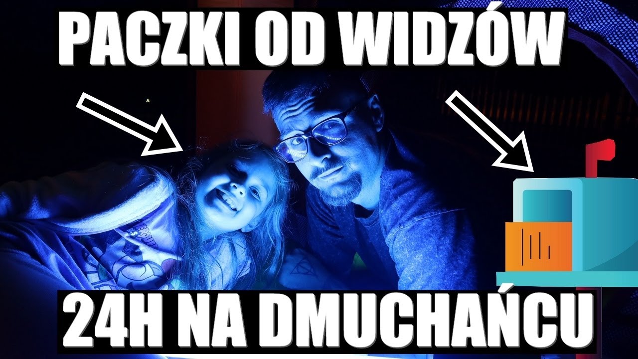 24H NA DMUCHAŃCU💜OTWIERAM PACZKI OD WIDZÓW💜💜