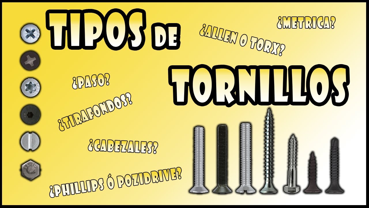 ¡LA GUÍA ESENCIAL! 🧐 Tipos de Tornillos para Bricolaje y Carpintería (Uso Correcto)