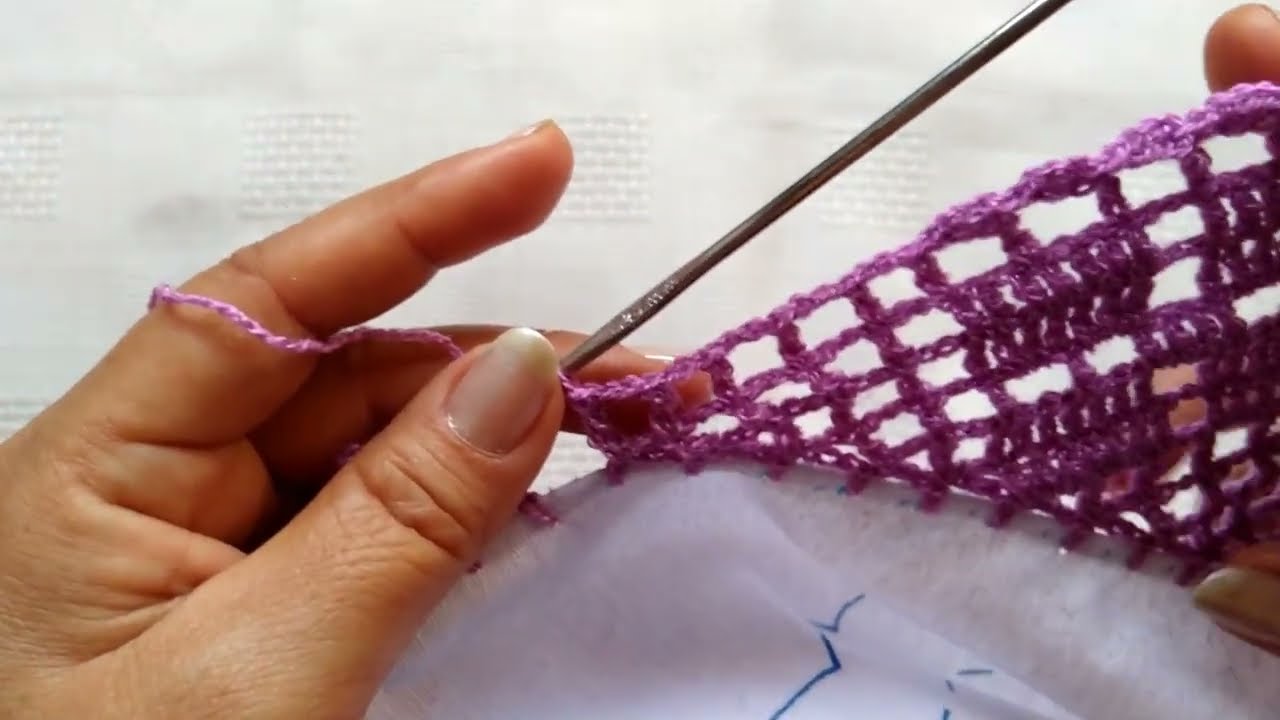 PUNTILLA NUM 552 SUPER FÁCIL,ANÍMATE A TEJERLA,PARA TUS SERVILLETAS.#crochet #parati #arte #viral