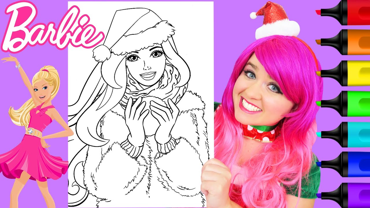How To Color Barbie Christmas | Markers