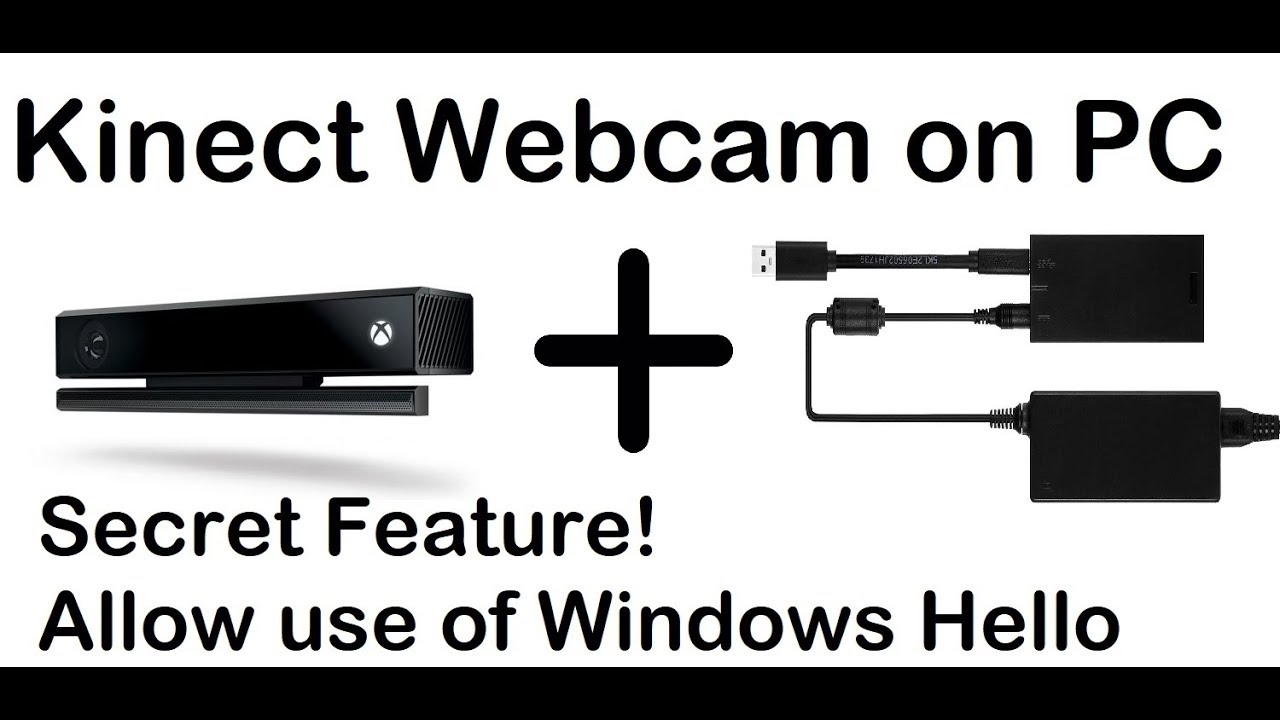 Xbox One Kinect - 1080p PC Webcam w/ Windows Hello (Biometric Security)