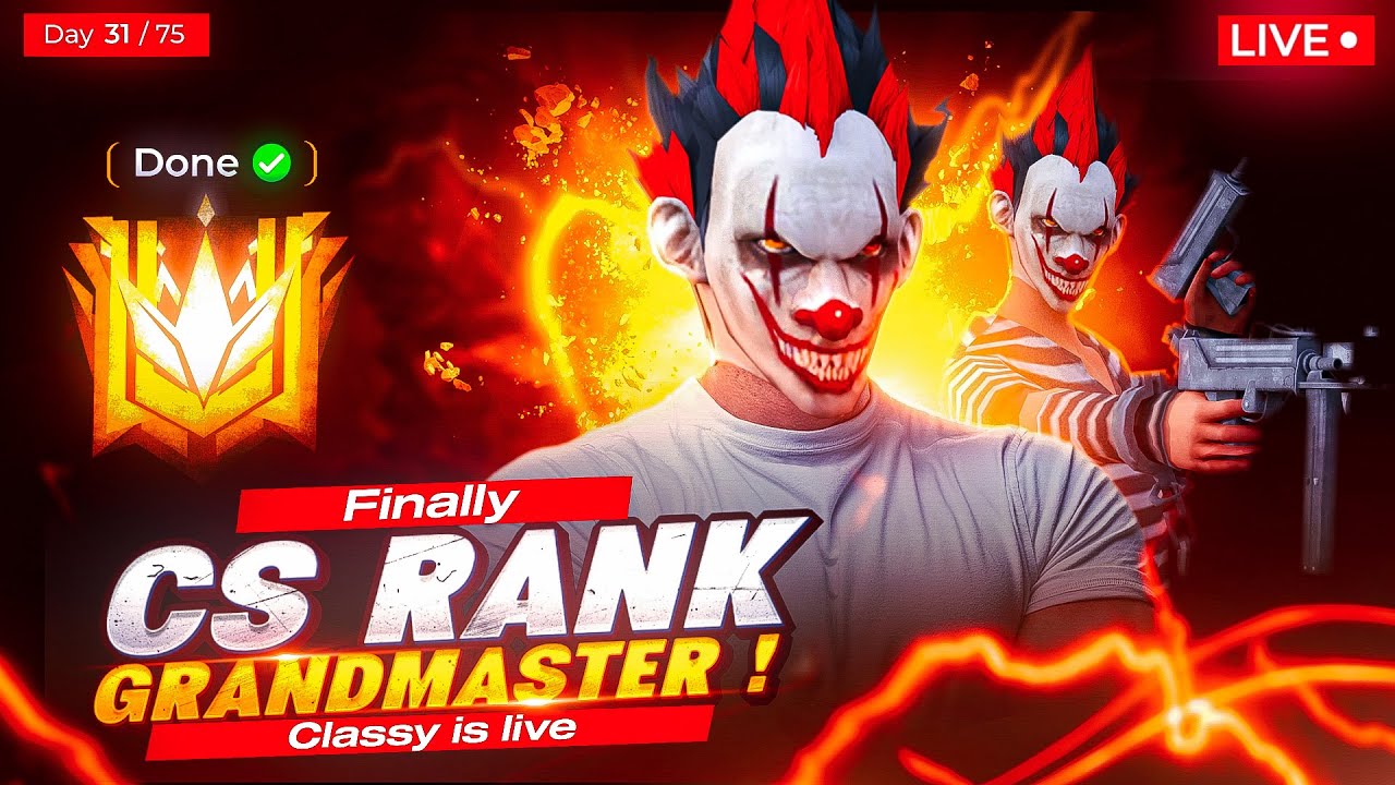 Grandmaster Before New Season ❓ Impossible CSR Games 😩 Day 31/75 #freefirelive #classyfreefire