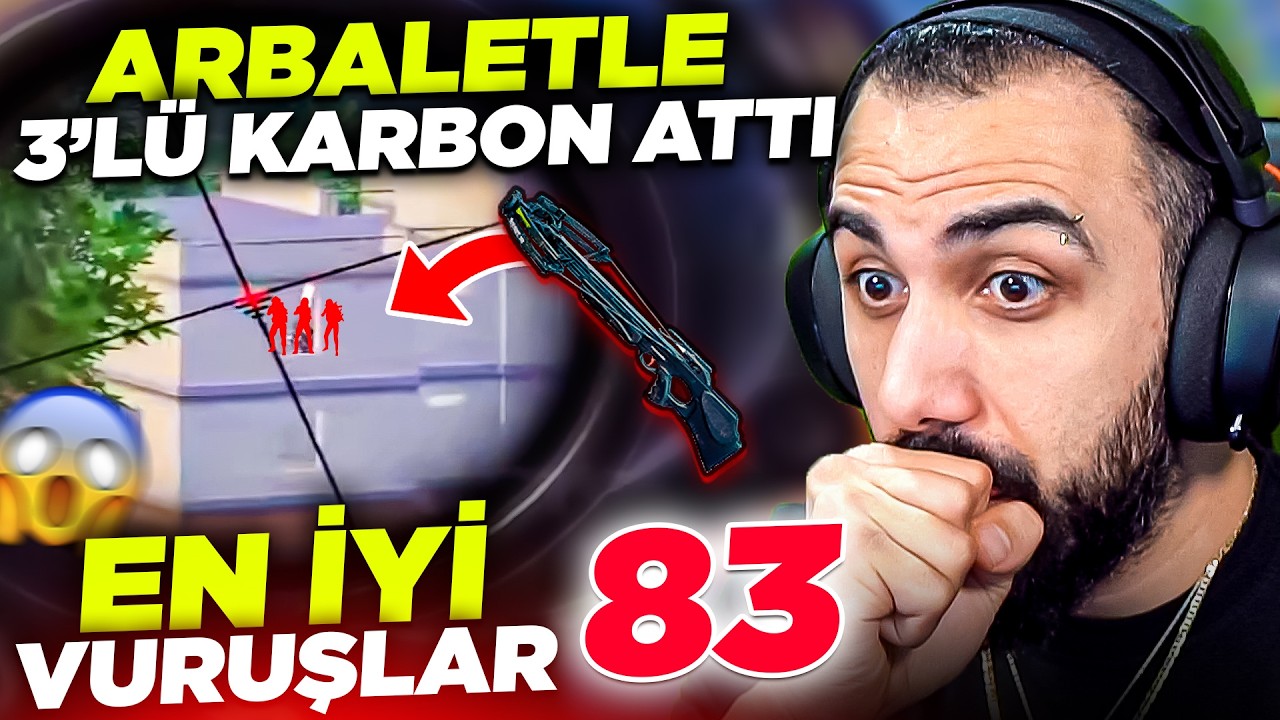 ARBALETLE 200 METREDEN 3'L&Uuml; KARBON ATTI! EŞİ BENZERİ YOK 😱 EN İYİ VURUŞLAR #83 | PUBG Mobile