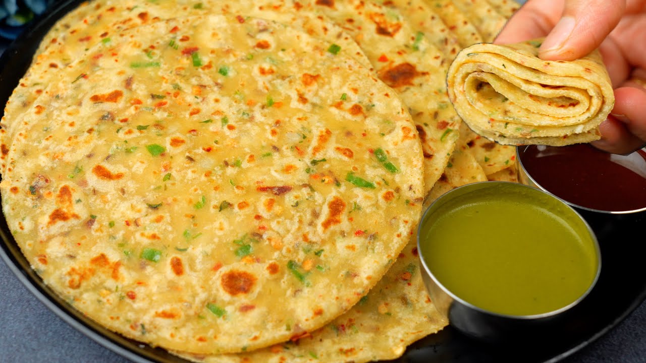 जब रोटी सब्ज़ी बनाने का मन ना करे तो 5 मिनट में दो चीजों से इसे बनालो | Soft Reshmi Aalu Ka Paratha 