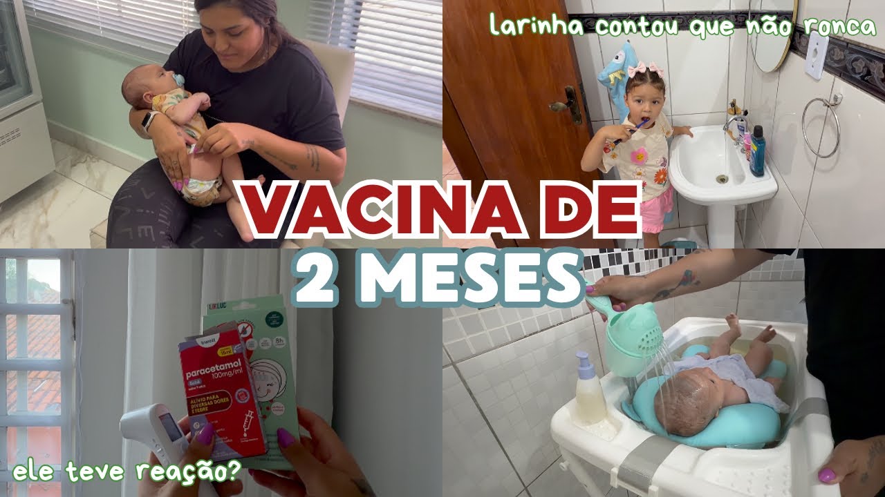 VLOG VACINA DOS 2 MESES + ROTINA M&Atilde;E DE DOIS 