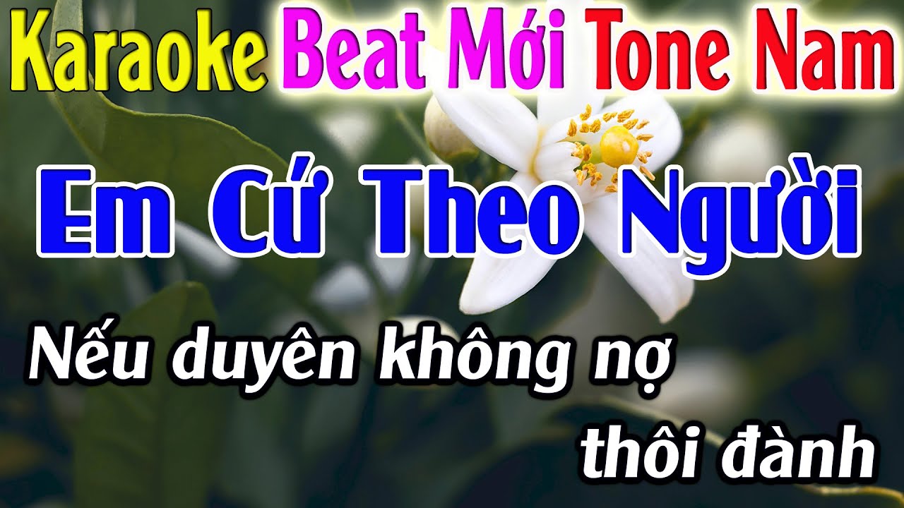 Em Cứ Theo Người Karaoke Tone Nam Karaoke Hải Nhạc Sống - Beat Mới