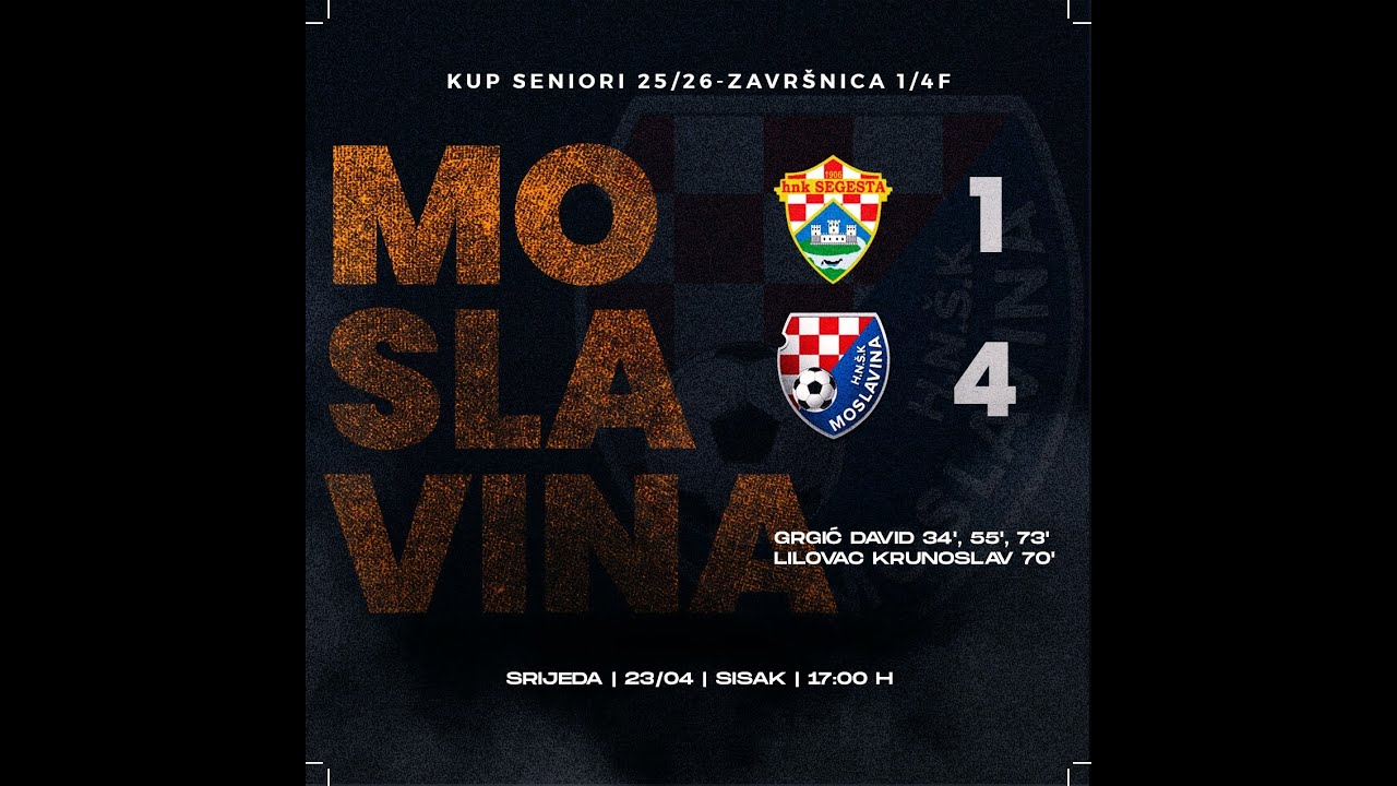 HNK Segesta - HNŠK Moslavina  1:4  (sažetak)