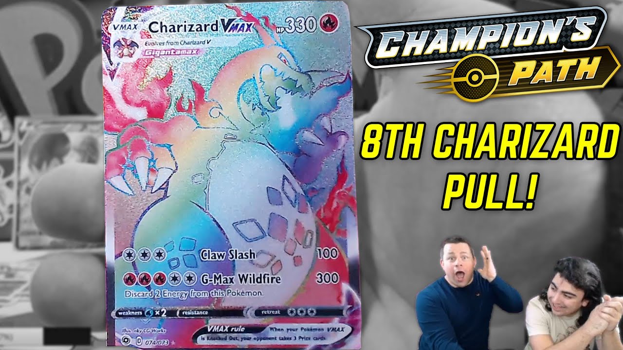 ANOTHER CHARIZARD!! The Memes of Our EIGHTH CHARIZARD PULL From Champions Path Pokemon Cards!