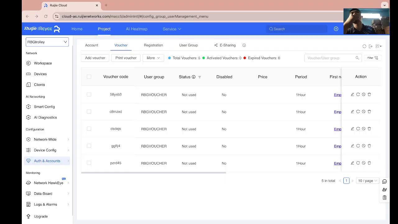 RG-EG105G SETUP VOUCHER AND CAPTIVE PORTAL