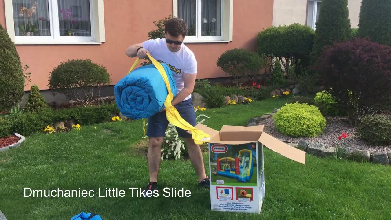Dmuchany Plac zabaw ze zjeżdżalnią Little Tikes-  unpacking