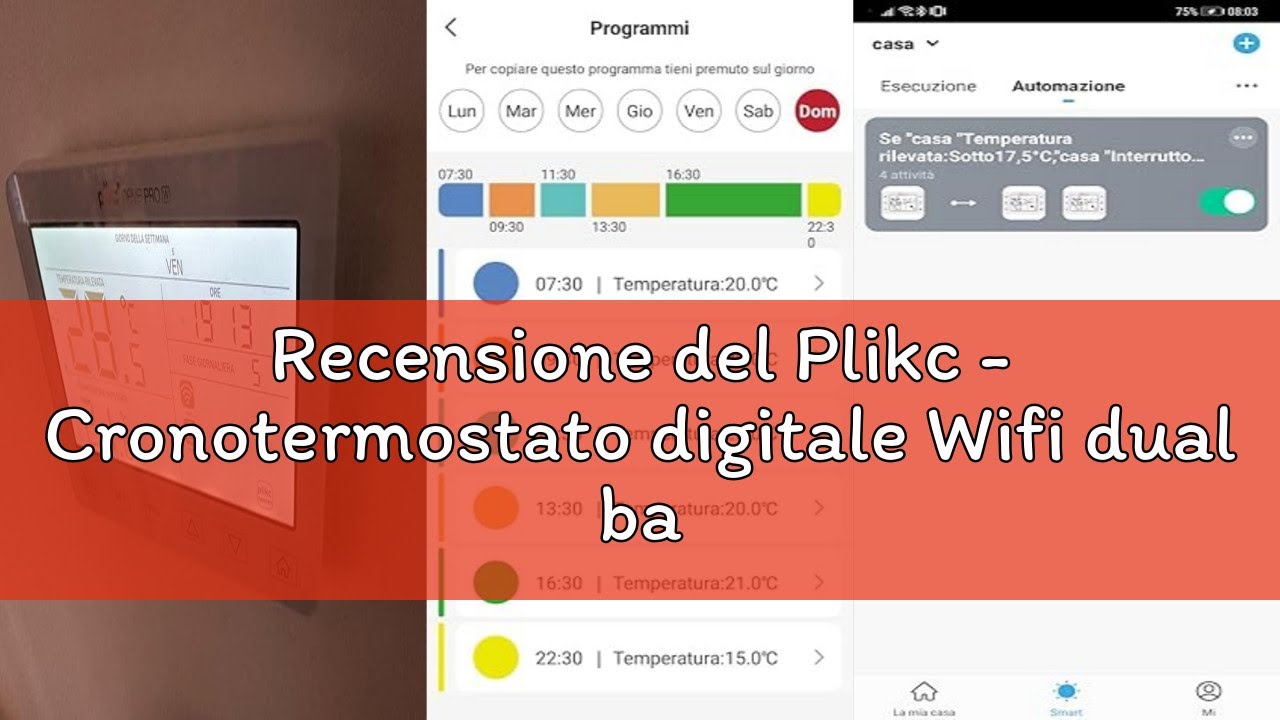 Recensione del Plikc - Cronotermostato digitale Wifi dual band compatibile con Alexa - Alimentazione