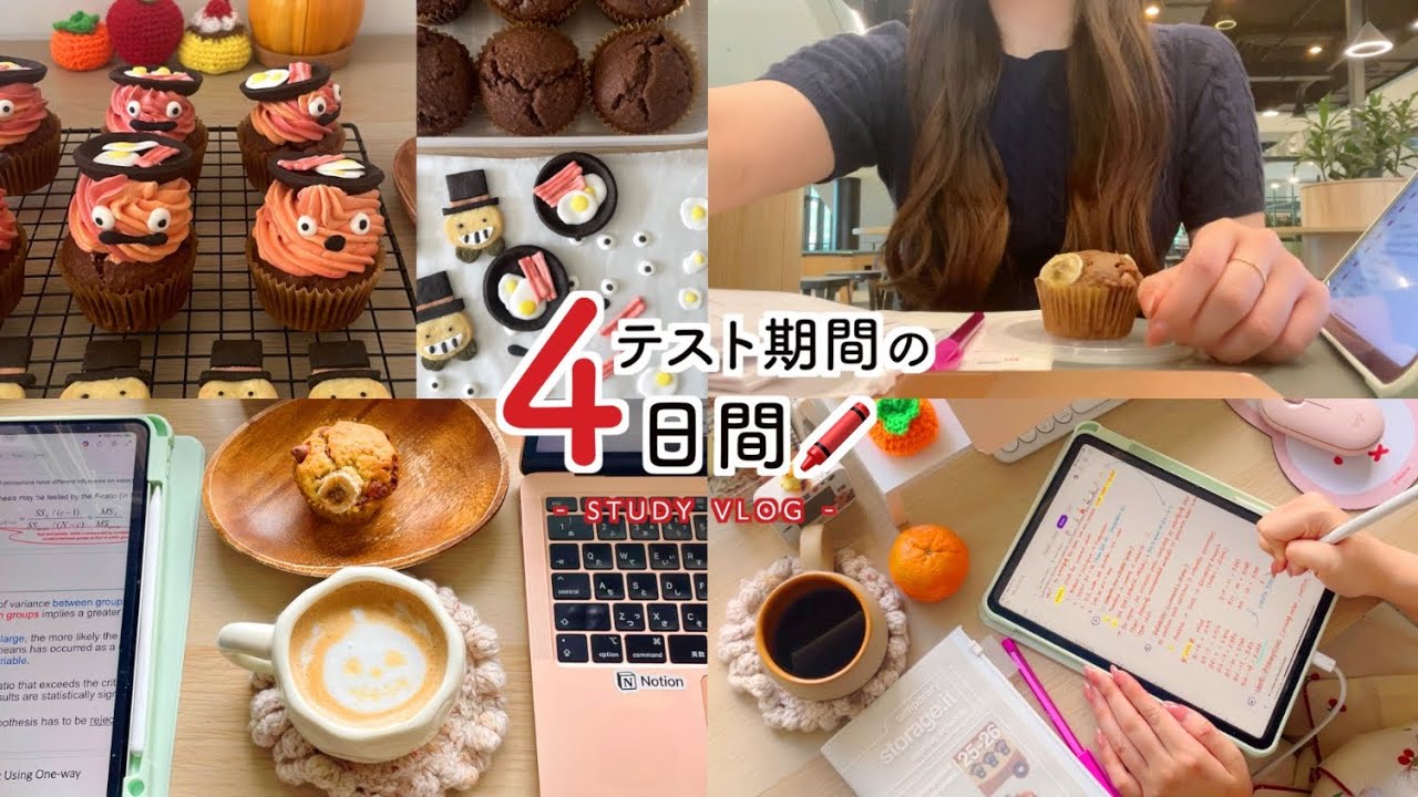 STUDY VLOG🖍️英語をバカにされた話| 大学生のテスト期間の過ごし方📚grad school diaries 