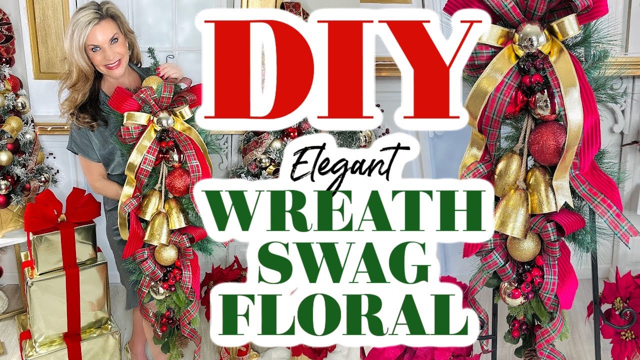 🎄DIY ELEGANT SWAG + WREATH + FLORAL CHRISTMAS DECOR🎄