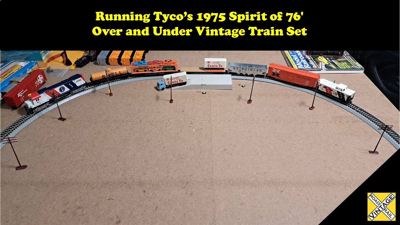 Tyco 1975 Spirit of 76' Over and Under Vintage HO Scale Train Set