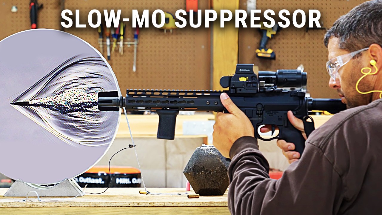 Suppressor Schlieren Shock Waves in Slow Motion - Smarter Every Day 204