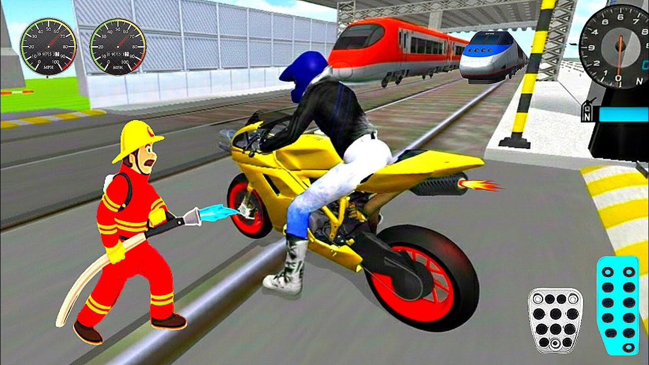 New Bullet Train Vs Bike - 3D Driving Class 2026 - 3D Driving Class Game - Car Game
