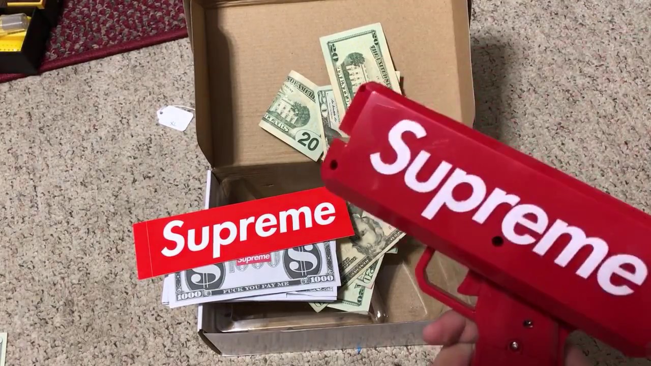 Supreme/The Cash Cannon Money Gun Unboxing