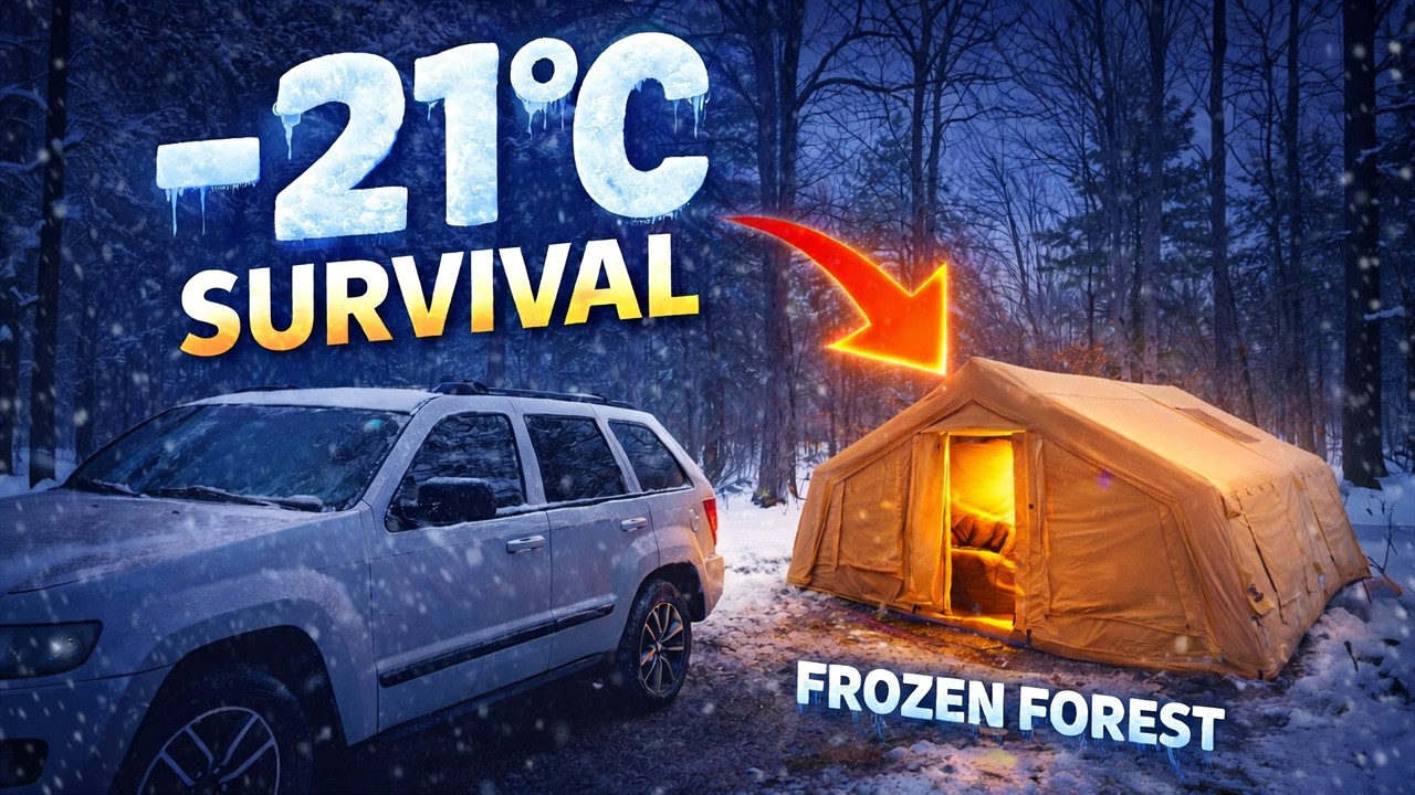-21°C Survival in Pinery Provincial Park ❄️ Frozen Forest Camping