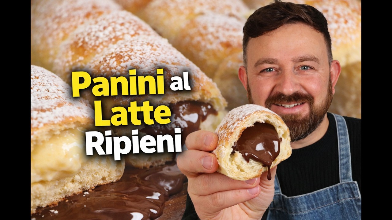 Panini al Latte Ripieni: Morbidissimi e con Cuore di Cioccolato!