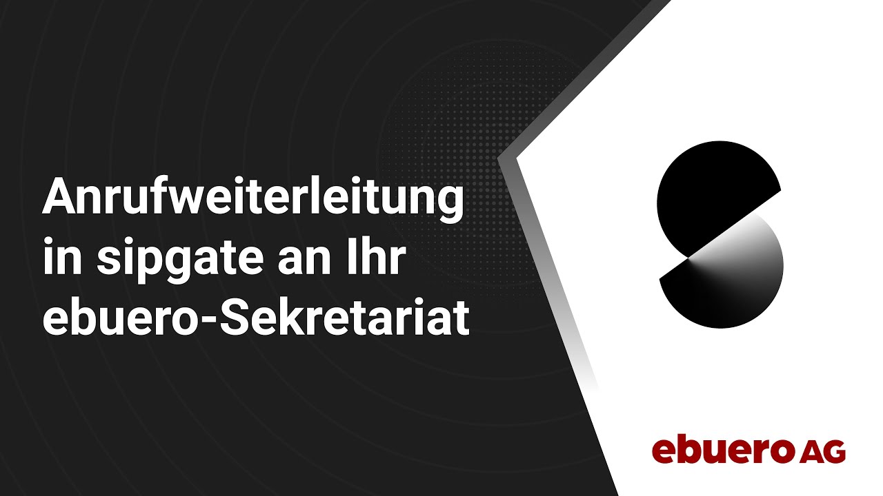 Anrufweiterleitung in sipgate an Ihr ebuero-Sekretariat