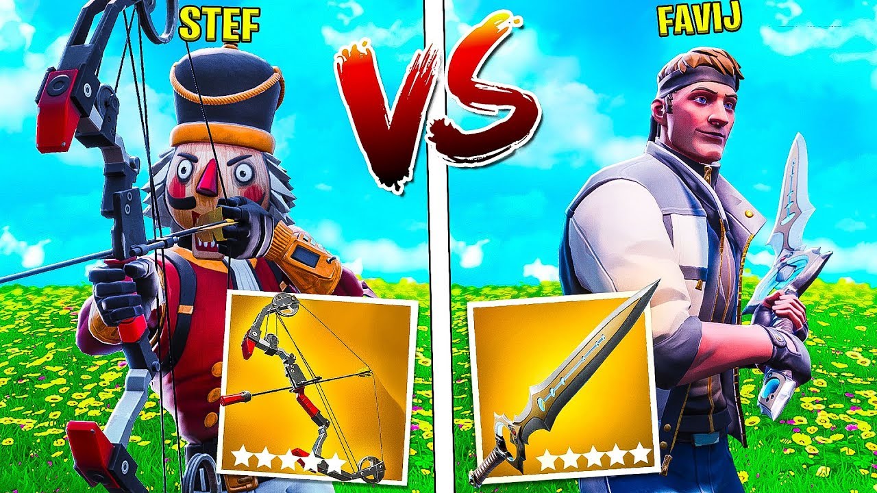ARCO LEGGENDARIO VS SPADA MITICA!! - FORTNITE W/FAVIJ