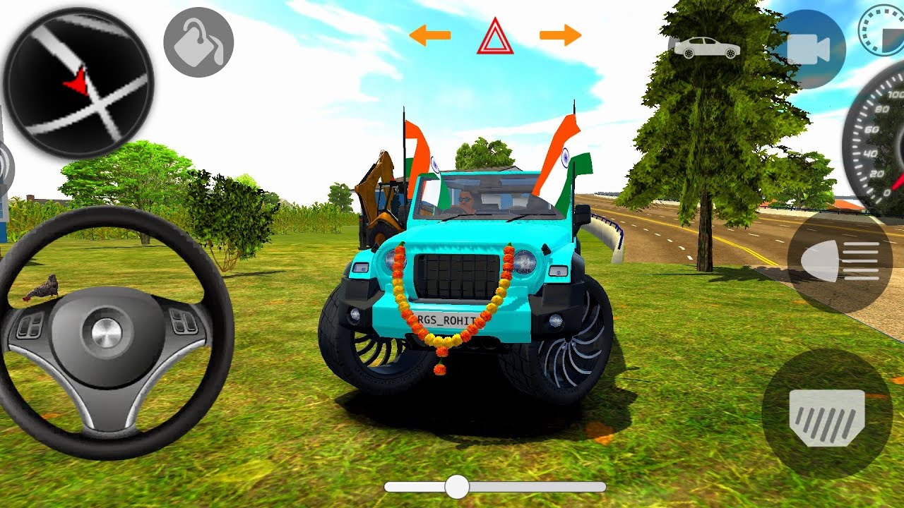 Modified Mahindra Thar😈Games:Indian White Thar (Gadi Wala Games) Car Game Android Game #2025