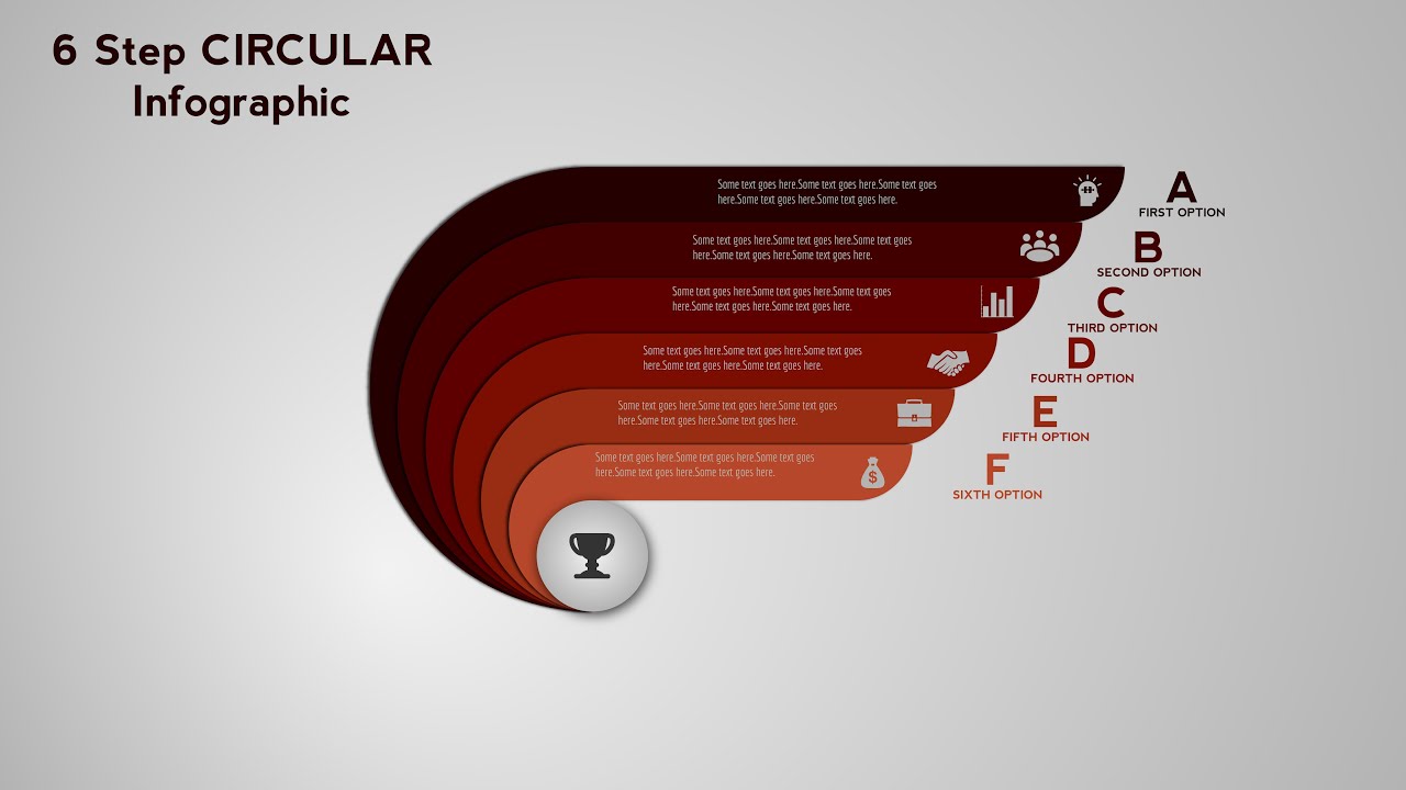 1.Adobe Illustrator Design -  6 Step Circular Infographic | Business Infographic
