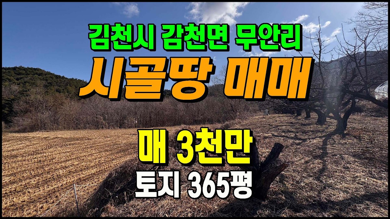 김천시 감천면 무안리 토지 과수원 주말농장 싼땅매매