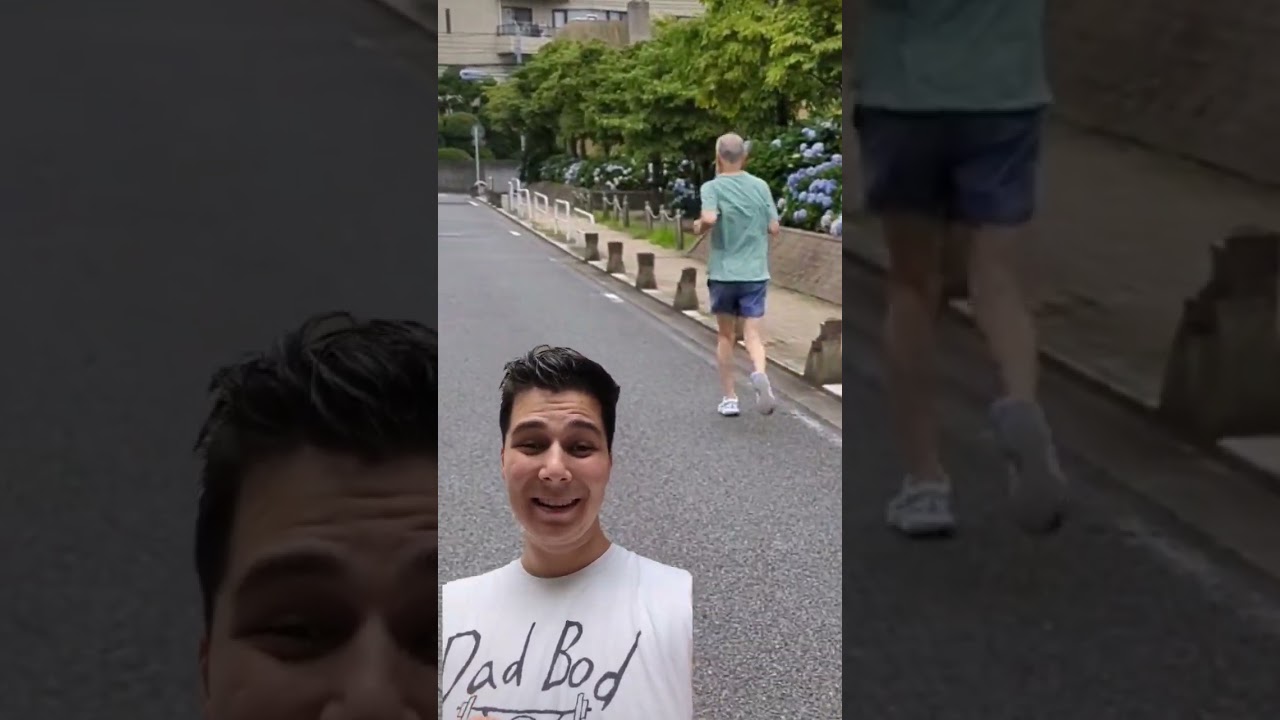 old people running in Japan