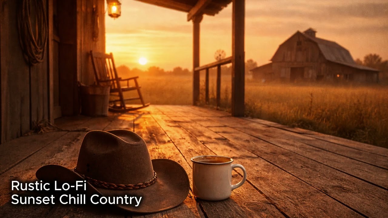 Calm Sunset Country Lo-Fi for Porch Evenings 🌅 (1h 57m)
