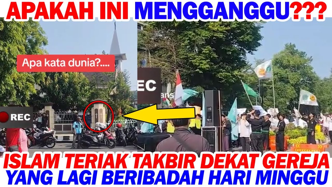 ORANG ISLAM TERIAK TAKBIR DI DEKAT GEREJA LAGI BERIBADAH #reactiontiktok