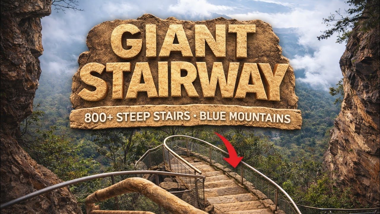 Would You Walk Down 800+ Steep Stairs? | Giant Stairway Blue Mountains, Australia | Full Walking