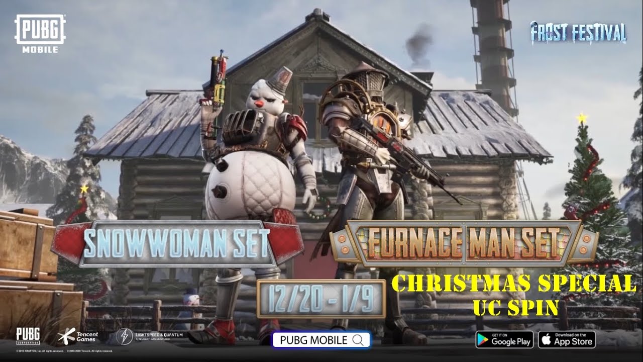 SNOWMAN & FURNACE MAN SET ON PUBG MOBILE | PUBG MOBILE TRAILER | DEC 2020
