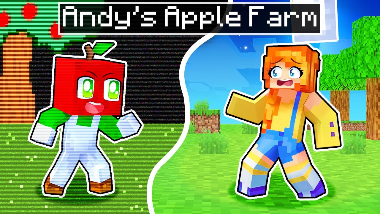 One NIGHT with ANDY'S APPLE FARM in Minecraft!